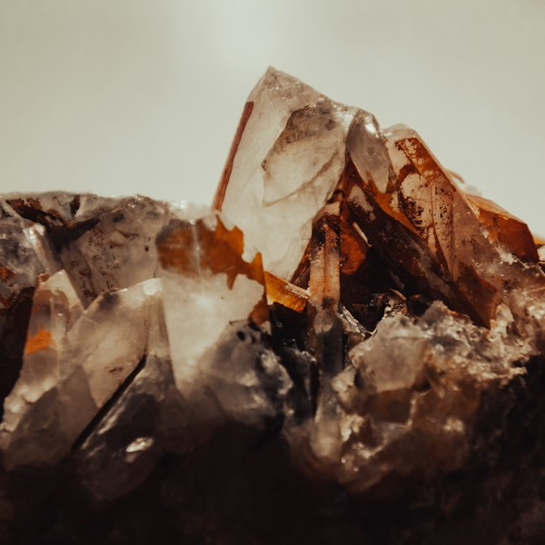 a close up of a cluster of crystals